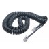 Telephone Handset Receiver Curly Cable - Black - 2m
