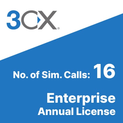 3CX Enterprise Telephone System Annual License - 16SC