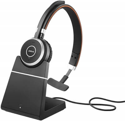 Jabra Evolve 65 UC Mono Cordless Headset & Charging Stand - Refurbished