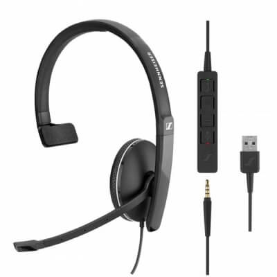 Sennheiser PC 3 Chat Durable On-Ear Wired Headset Noise Cancelling  Microphone fo