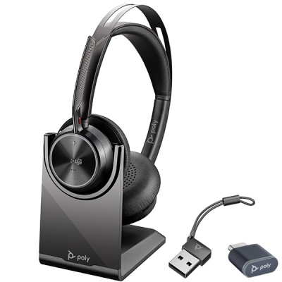 Poly Voyager Focus 2 MS Teams Wireless USB-C / USB-A Headset & Charging Stand